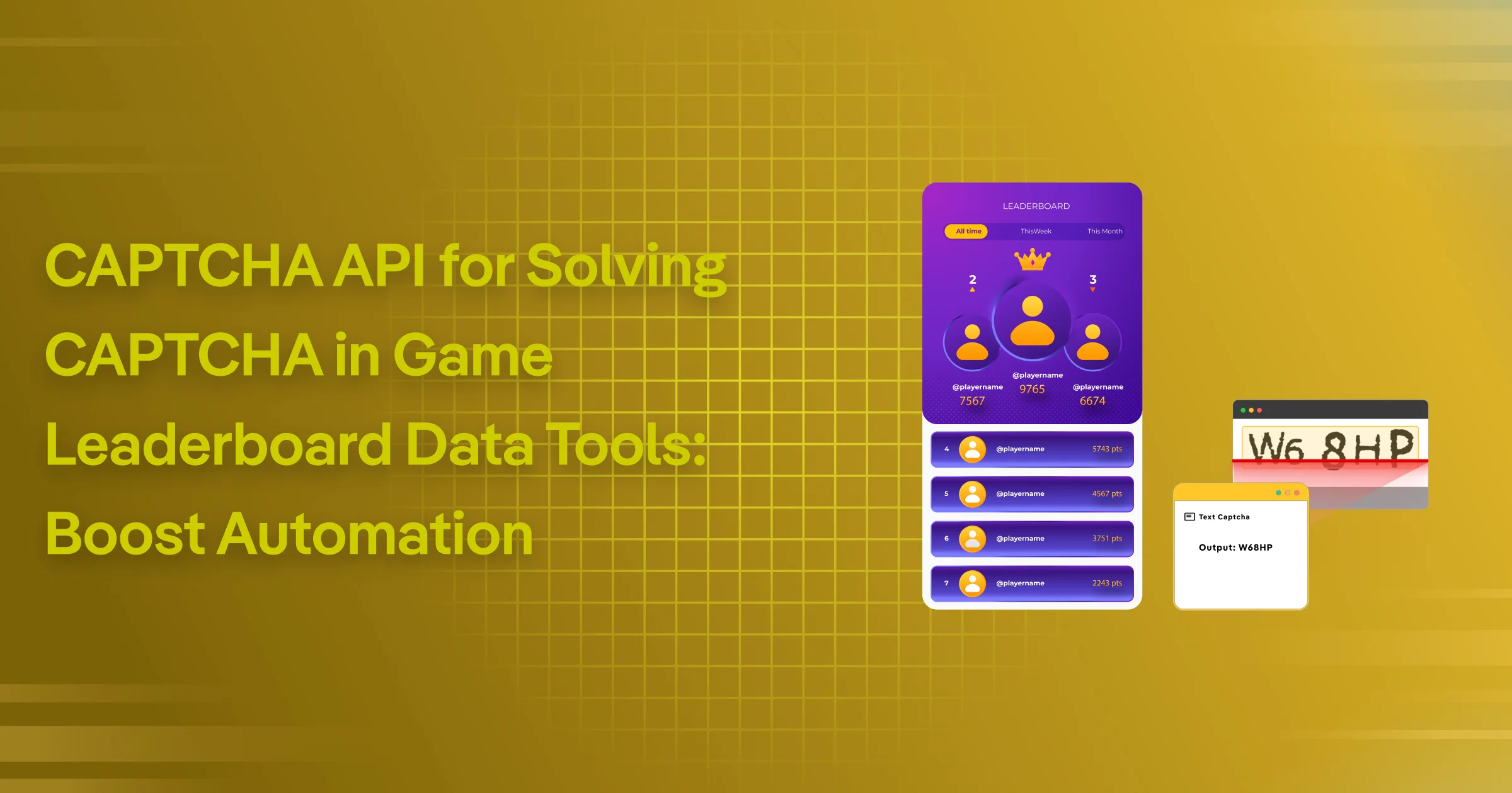 CAPTCHA API for Solving CAPTCHA in Game Leaderboard Data Tools: Boost Automation