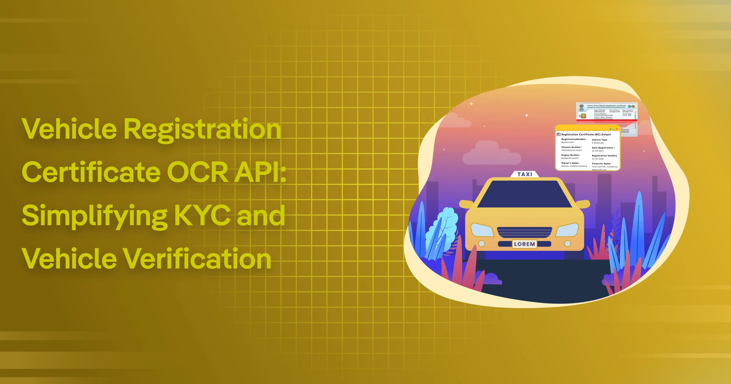 vehicle registration certificate ocr api