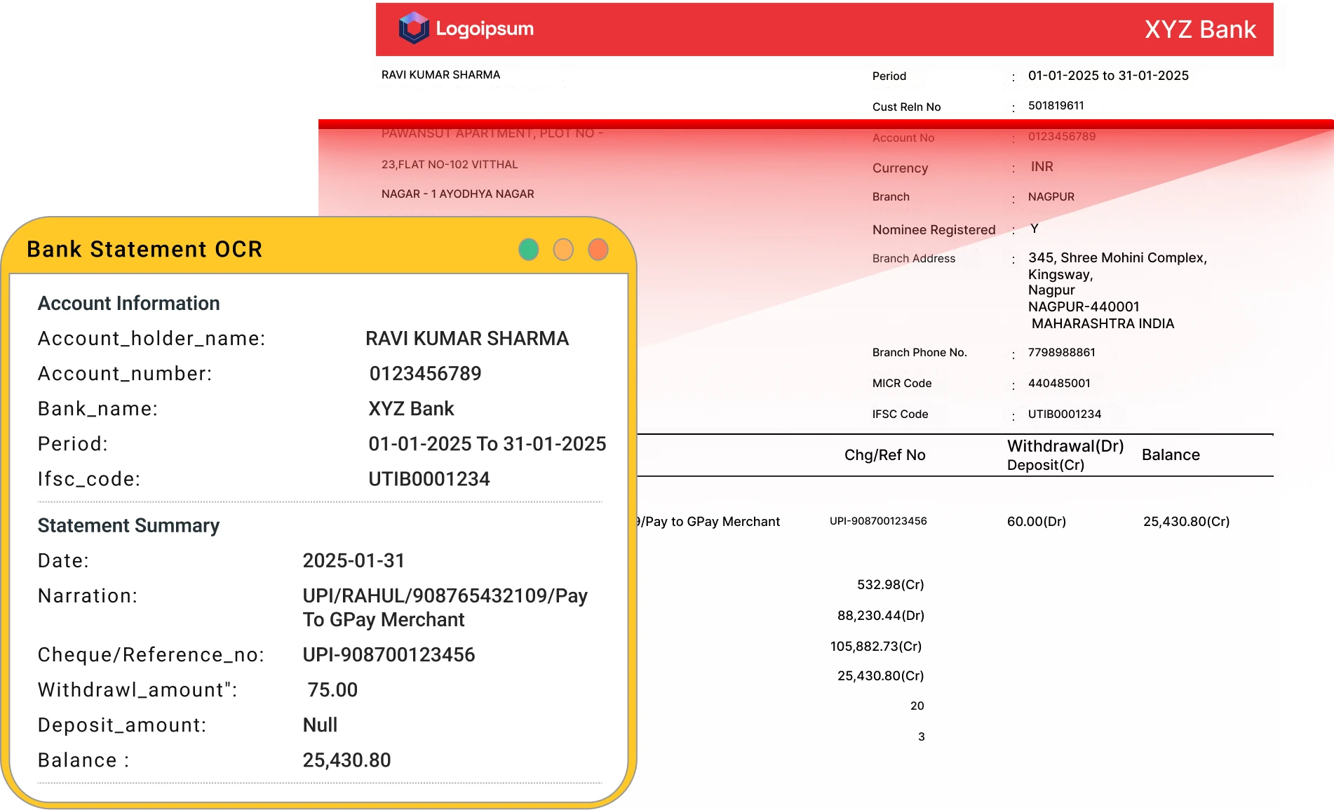 bank statement ocr