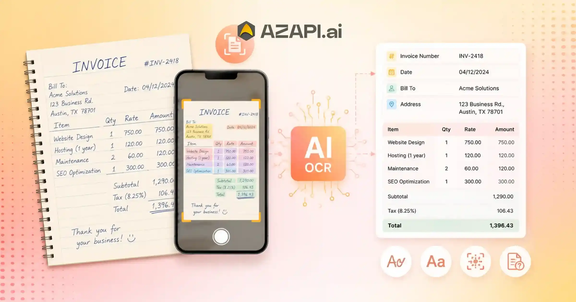 Invoice OCR API for Handwritten Invoices: How AI Handles Handwriting, Mixed Fonts & Unclear Text