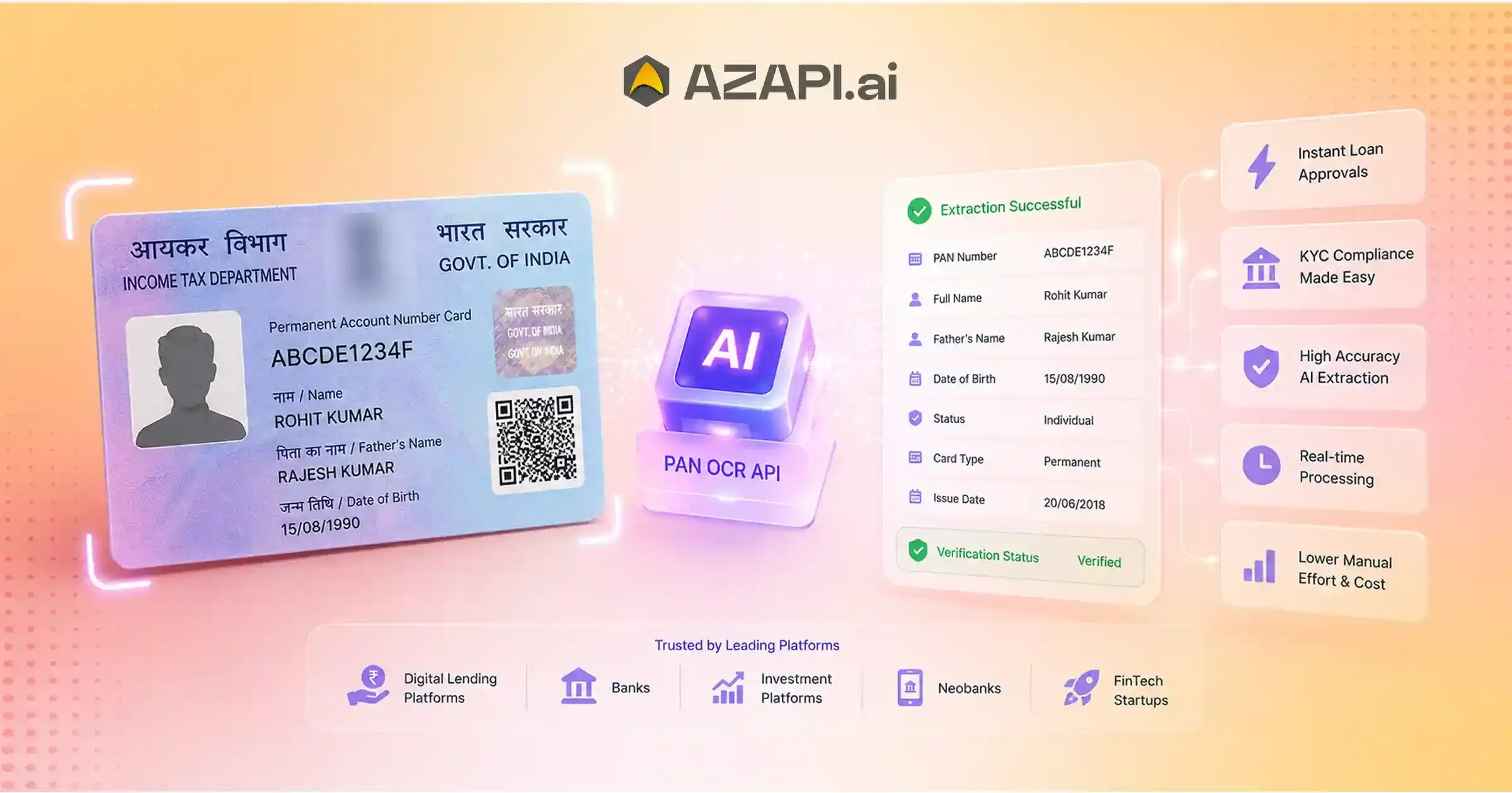 PAN Card OCR API for FinTech: Is It the Best Solution for Instant Loan, Banking, and Investment Platforms?